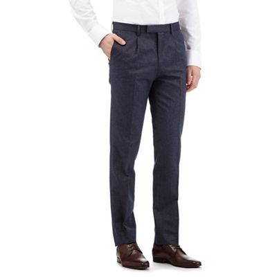Jeff Banks Navy honeycomb trousers